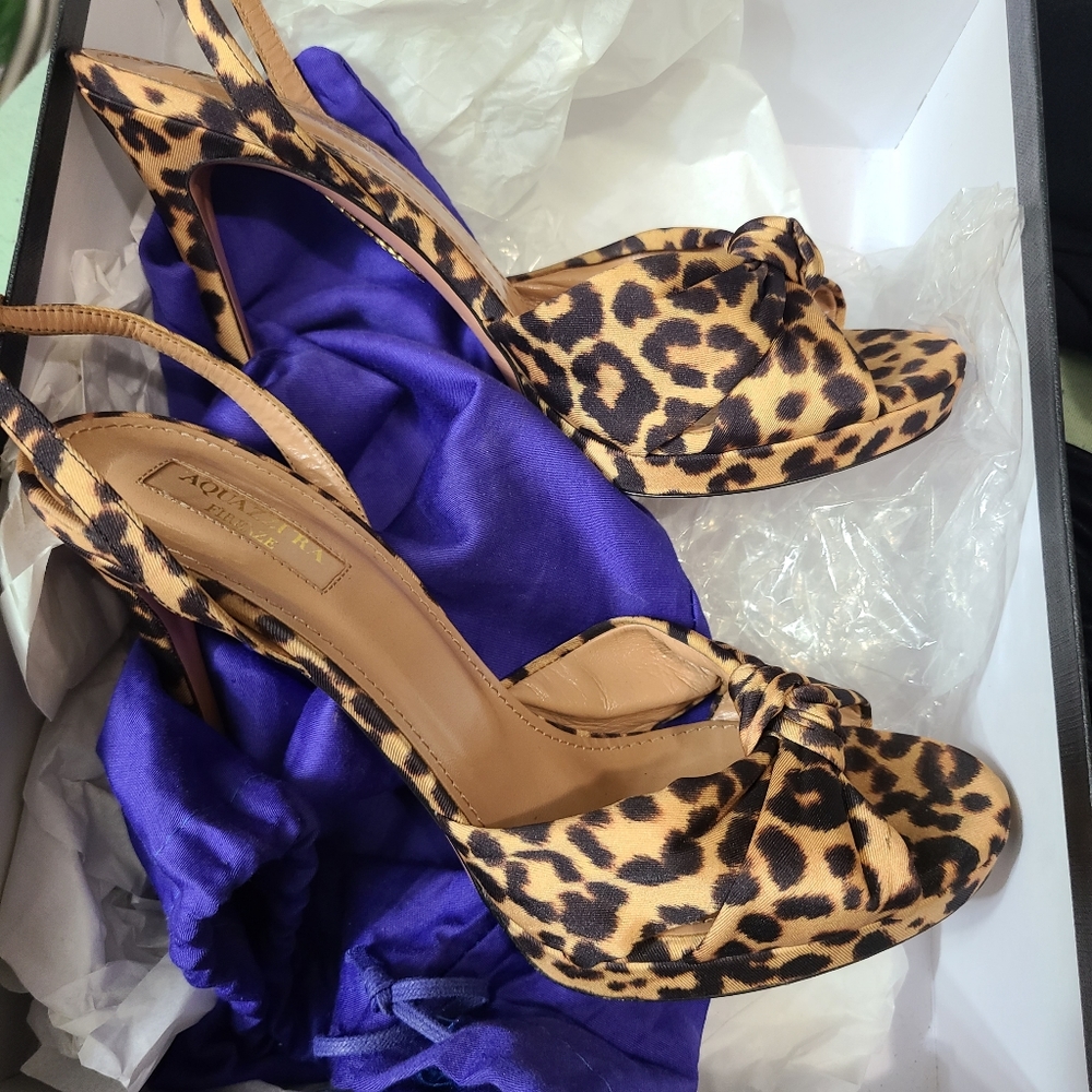 Aquazzura Chance Leopard Sandal